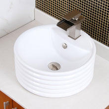 Load image into Gallery viewer, ELITE Ceramic Sink Overflow Cap Solid Brass Umbrella Style 007BN