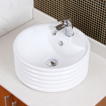 Load image into Gallery viewer, ELITE Ceramic Sink Overflow Cap Solid Brass Umbrella Style 007C