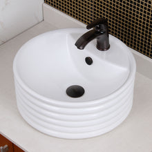 Load image into Gallery viewer, ELITE  Ceramic Sink Overflow Cap Solid Brass Umbrella 007ORB
