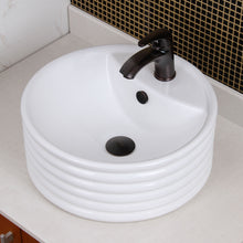 Load image into Gallery viewer, ELITE Ceramic Sink Overflow Cap Solid Brass Umbrella 007ORB