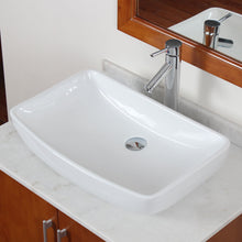 Load image into Gallery viewer, ELITE High Temperature Grade A Ceramic Bathroom Sink With Unique Rectangle Design 10059
