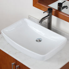Load image into Gallery viewer, ELITE High Temperature Grade A Ceramic Bathroom Sink With Unique Rectangle Design 10059