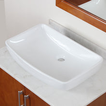 Load image into Gallery viewer, ELITE High Temperature Grade A Ceramic Bathroom Sink With Unique Rectangle Design 10059