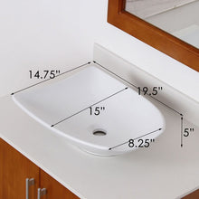 Load image into Gallery viewer, ELITE Grade A Ceramic Bathroom Sink With Square Design C104