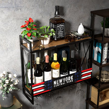 Load image into Gallery viewer, Industrial Wine Racks Wall Mounted with 6 Stem Glass Holder 23.6 in