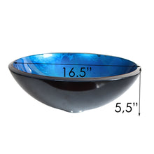 Load image into Gallery viewer, ELITE Tempered Glass Vessel Sink w. Unique Hand Painting Pattern 1203