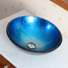 Load image into Gallery viewer, ELITE Tempered Glass Vessel Sink w. Unique Hand Painting Pattern 1203
