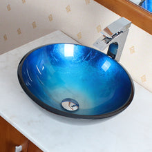 Load image into Gallery viewer, ELITE Tempered Glass Vessel Sink w. Unique Hand Painting Pattern 1203