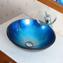Load image into Gallery viewer, ELITE Tempered Glass Vessel Sink w. Unique Hand Painting Pattern 1203