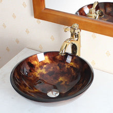 Load image into Gallery viewer, ELITE Tempered Glass Vessel Sink w. Unique Hand Painting Pattern 1204