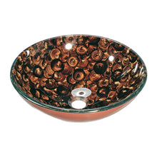 Load image into Gallery viewer, Unique Double Layers Glass Sink w. Round Rings Textures 116E