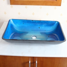 Load image into Gallery viewer, ELITE Tempered Glass Vessel Sink w. Unique Hand Painting Pattern 1206
