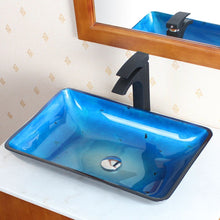 Load image into Gallery viewer, ELITE Tempered Glass Vessel Sink w. Unique Hand Painting Pattern 1206