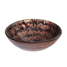 Load image into Gallery viewer, ELITE Tempered Glass Vessel Sink w. Copper Pattern 1207