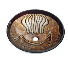 Load image into Gallery viewer, Tempered Glass Vessel Sink W. Hand Painting Pattern 1209