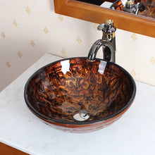 Load image into Gallery viewer, ELITE Tempered Glass Vessel Sink Hot Melt Multicolor Pattern 1210