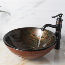 Load image into Gallery viewer, ELITE Tempered Glass Vessel Sink Hot Melt Multicolor Pattern 1211