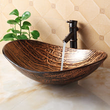 Load image into Gallery viewer, ELITE Tempered Glass Vessel Sink Hot Melt Multicolor Pattern 1212