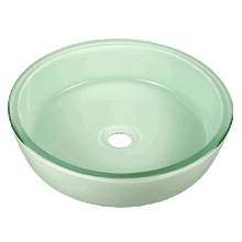 Load image into Gallery viewer, Frosted Tempered Bathroom Sink with Flat Base 12T