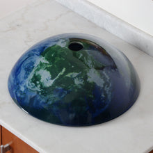 Load image into Gallery viewer, ELITE Earth Pattern Double Layers Tempered Glass Bathroom Sink 1301