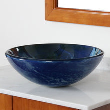 Load image into Gallery viewer, ELITE Earth Pattern Double Layers Tempered Glass Bathroom Sink 1301