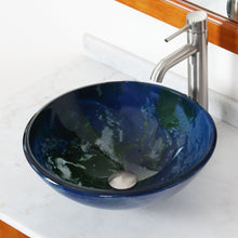Load image into Gallery viewer, ELITE Earth Pattern Double Layers Tempered Glass Bathroom Sink 1301