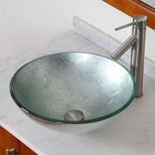 Load image into Gallery viewer, ELITE Tempered Glass Bathroom SinK And Faucet Combo 1308+2659BN