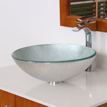 Load image into Gallery viewer, ELITE Modern Design Tempered Glass Bathroom Vessel Sink 1308