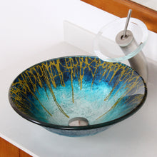 Load image into Gallery viewer, ELITE Modern Design Tempered Glass Bathroom Vessel Sink 1309
