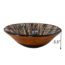 Load image into Gallery viewer, ELITE Modern Design Tempered Glass Bathroom Vessel Sink 1310