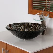 Load image into Gallery viewer, ELITE Modern Design Tempered Glass Bathroom Vessel Sink 1311