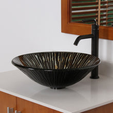 Load image into Gallery viewer, ELITE Modern Design Tempered Glass Bathroom Vessel Sink 1311