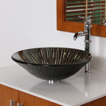 Load image into Gallery viewer, ELITE Modern Design Tempered Glass Bathroom Vessel Sink 1311