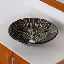 Load image into Gallery viewer, ELITE Bathroom Vessel Sink and Waterfall Faucet Combo 1311+F22TC