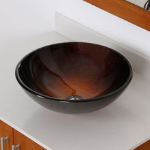 Load image into Gallery viewer, ELITE Glass Bathroom Vessel Sink With Faucet Combo 1312+2659ORB