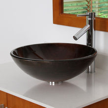 Load image into Gallery viewer, ELITE Tempered Glass Bathroom Sink And Faucet Combo 1312+2659C