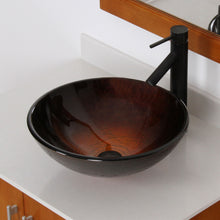 Load image into Gallery viewer, ELITE Glass Bathroom Vessel Sink With Faucet Combo 1312+2659ORB