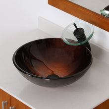 Load image into Gallery viewer, ELITE Bathroom Vessel Sink and Faucet Combo 1312+F22TORB