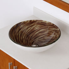 Load image into Gallery viewer, ELITE Modern Design Tempered Glass Bathroom Vessel Sink 1401