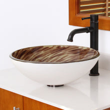 Load image into Gallery viewer, ELITE Modern Design Tempered Glass Bathroom Vessel Sink 1401