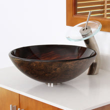 Load image into Gallery viewer, ELITE Modern Design Tempered Glass Bathroom Vessel Sink 1402