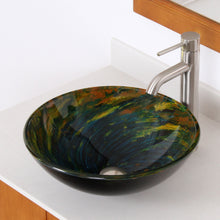 Load image into Gallery viewer, ELITE Modern Design Tempered Glass Bathroom Vessel Sink 1404