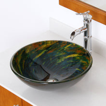 Load image into Gallery viewer, ELITE Modern Design Tempered Glass Bathroom Vessel Sink 1404