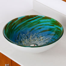 Load image into Gallery viewer, ELITE Modern Design Tempered Glass Bathroom Vessel Sink 1405
