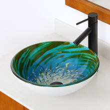 Load image into Gallery viewer, ELITE Modern Design Tempered Glass Bathroom Vessel Sink 1405