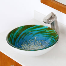 Load image into Gallery viewer, ELITE Modern Design Tempered Glass Bathroom Vessel Sink 1405