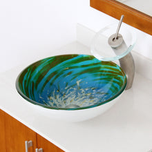 Load image into Gallery viewer, ELITE Modern Design Tempered Glass Bathroom Vessel Sink 1405