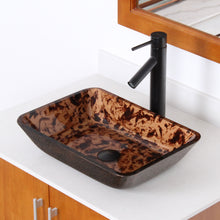 Load image into Gallery viewer, ELITE Rectangle Artistic Bronze Tempered Glass Vessel Sink 1409
