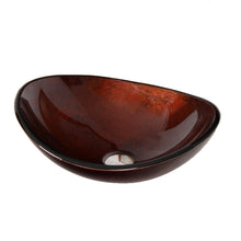 Load image into Gallery viewer, ELITE Unique Oval Artistic Bronze Tempered Glass Sink 1411