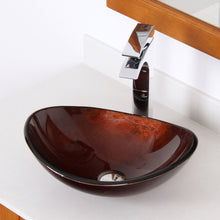 Load image into Gallery viewer, ELITE Unique Oval Artistic Bronze Tempered Glass Sink 1411